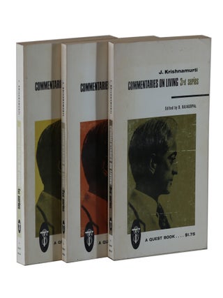 Item #13 Commentaries on Living: 3 volume set. J. Krishnamurti, Jiddu