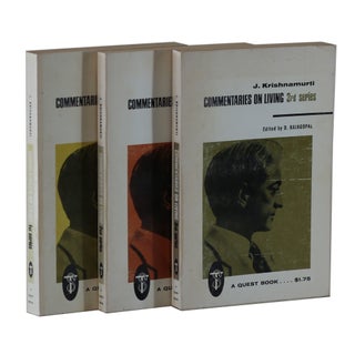 Item #13 Commentaries on Living: 3 volume set. J. Krishnamurti, Jiddu
